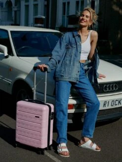 Rock Luggage Lisbon 3 Pc Set Pink -Reata Bags Travel Shop VLJZS SQ6 0000000063 PINK SLd3