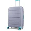 Rock Luggage Tulum Hardshell 8-wheel Spinner Large Suitcase -Grey/Aqua -Reata Bags Travel Shop VPJMQ SQ1 0000000005 GREY SLf