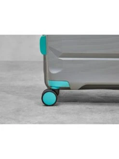 Rock Luggage Tulum Hardshell 8-wheel Spinner Large Suitcase -Grey/Aqua -Reata Bags Travel Shop VPJMQ SQ3 0000000005 GREY SLd