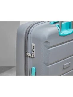 Rock Luggage Tulum Hardshell 8-wheel Spinner Large Suitcase -Grey/Aqua -Reata Bags Travel Shop VPJMQ SQ5 0000000005 GREY SLd2