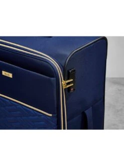 Rock Luggage Sloane Softshell 8 Wheel Expander With TSA Lock Large Suitcase -Reata Bags Travel Shop VPK7D SQ6 0000000048 NAVY SLd3
