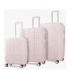 Rock Luggage Pixel 8 Wheel Hardshell 3pc Suitcase With TSA Lock -Pastel Pink -Reata Bags Travel Shop VQ4YH SQ1 0000000063 PINK SLf
