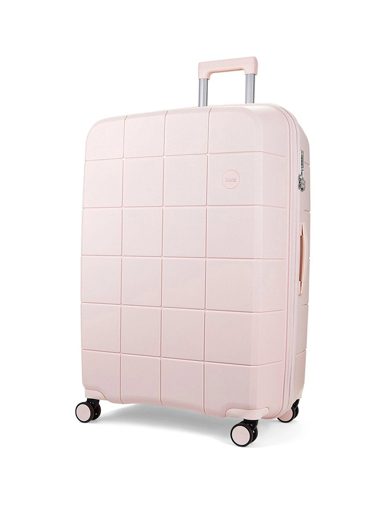 Rock Luggage Pixel 8 Wheel Hardshell 3pc Suitcase With TSA Lock -Pastel Pink 4 Rock Luggage Pixel 8 Wheel Hardshell 3pc Suitcase With TSA Lock -Pastel Pink - Image 2
